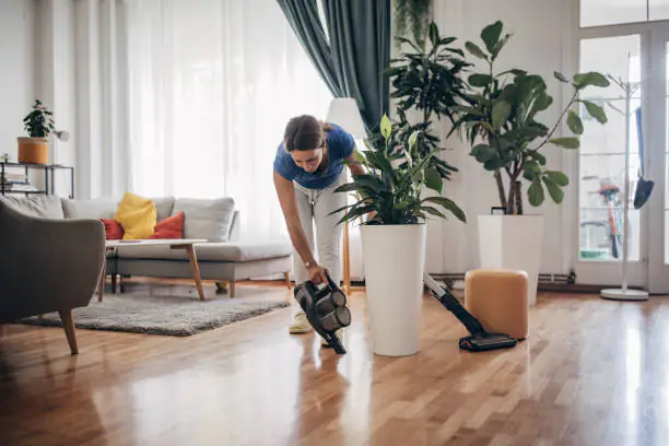 clean prefinished hardwood floors